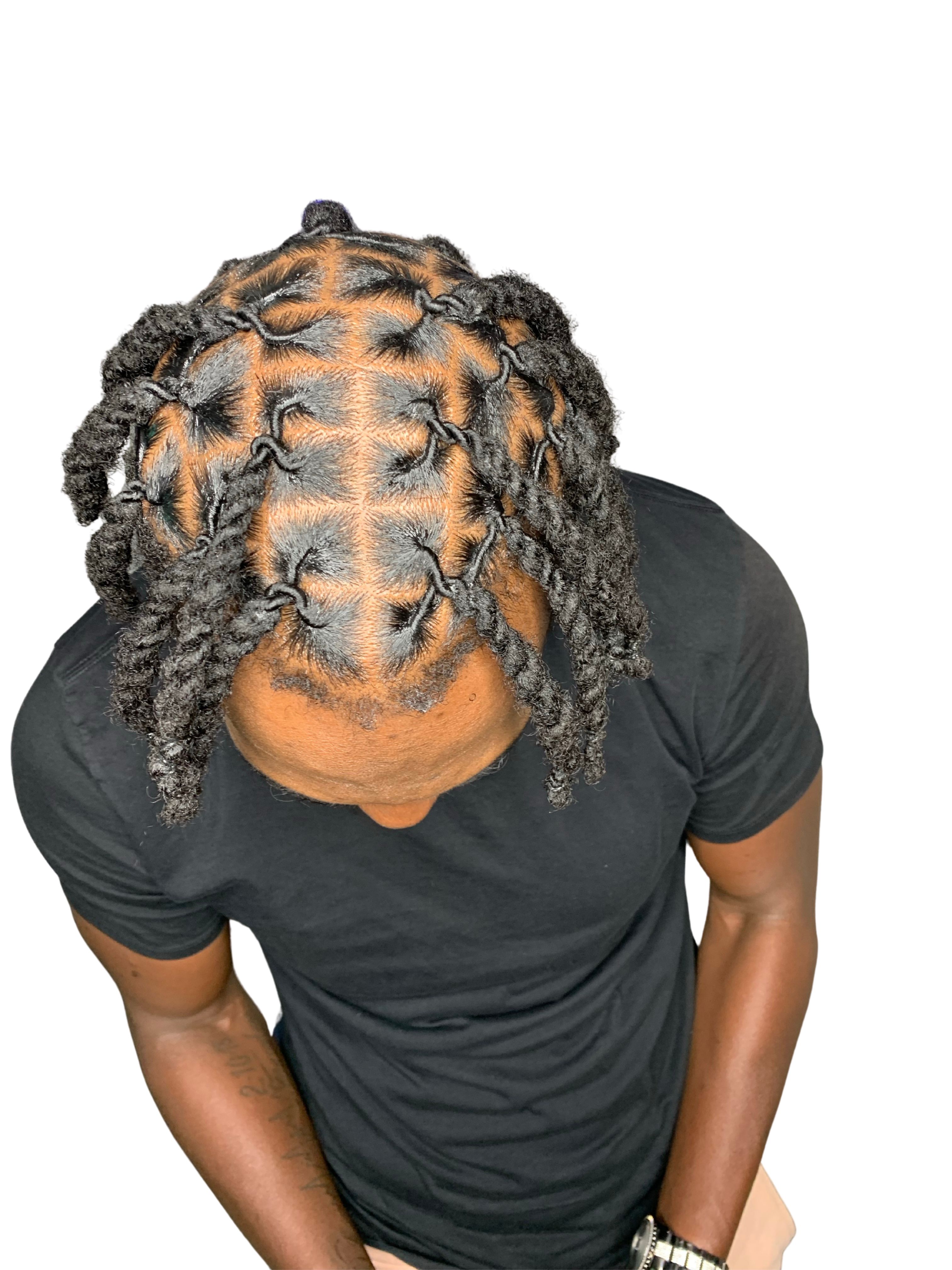 Sculpted loc styling with precise sections